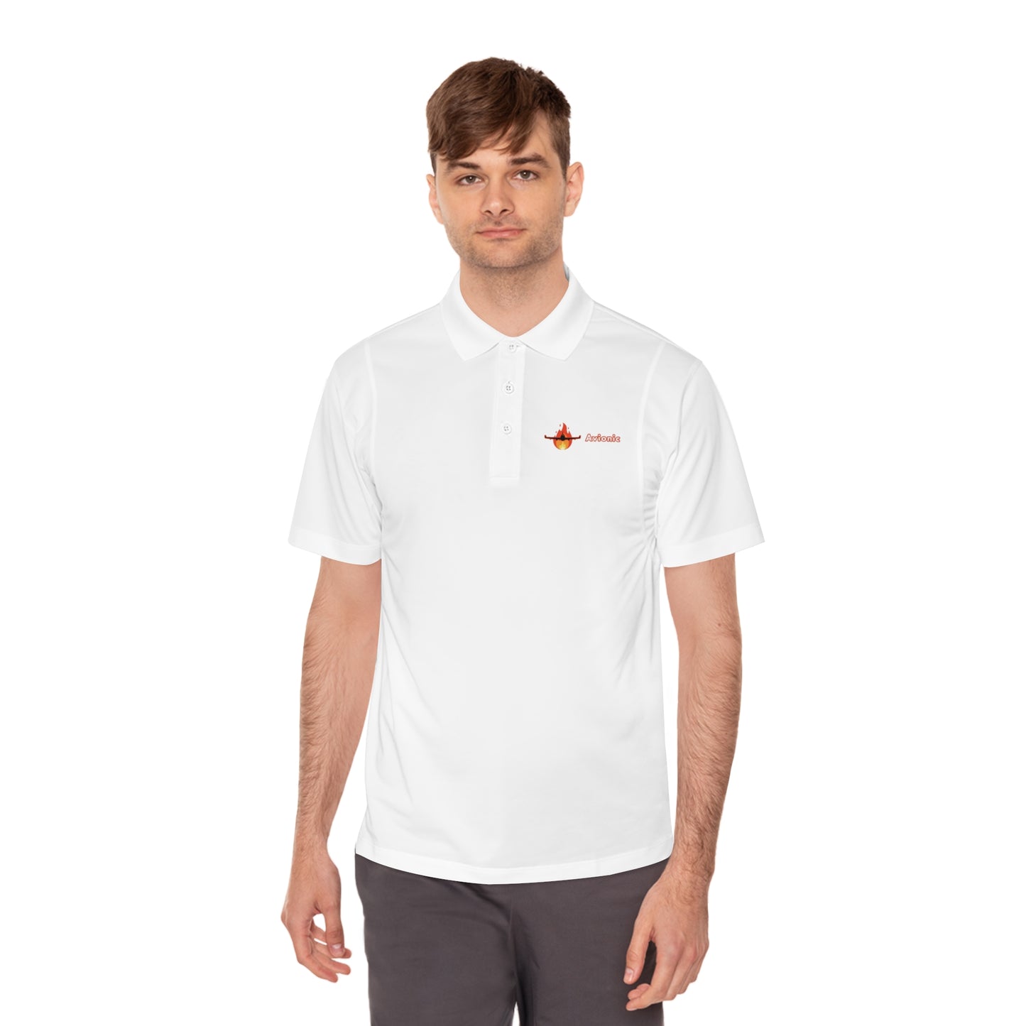 Men's Avionic Text Logo Polo