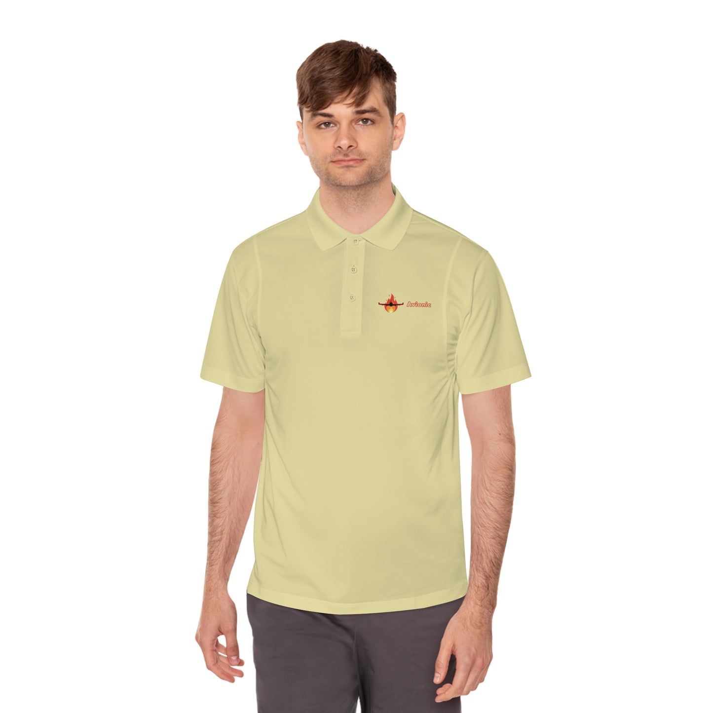 Men's Avionic Text Logo Polo